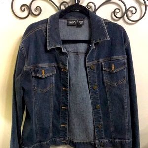 Chicos size 1 denim dark blue jacket